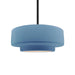 Justice Designs - CER-6543-SKBL-MBLK-RIGID - One Light Pendant - Radiance - Sky Blue