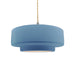 Justice Designs - CER-6543-SKBL-NCKL-BEIG-TWST - One Light Pendant - Radiance - Sky Blue
