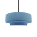 Justice Designs - CER-6543-SKBL-NCKL-RIGID - One Light Pendant - Radiance - Sky Blue