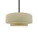 Justice Designs - CER-6543-VAN-MBLK-RIGID - One Light Pendant - Radiance - Vanilla (Gloss)