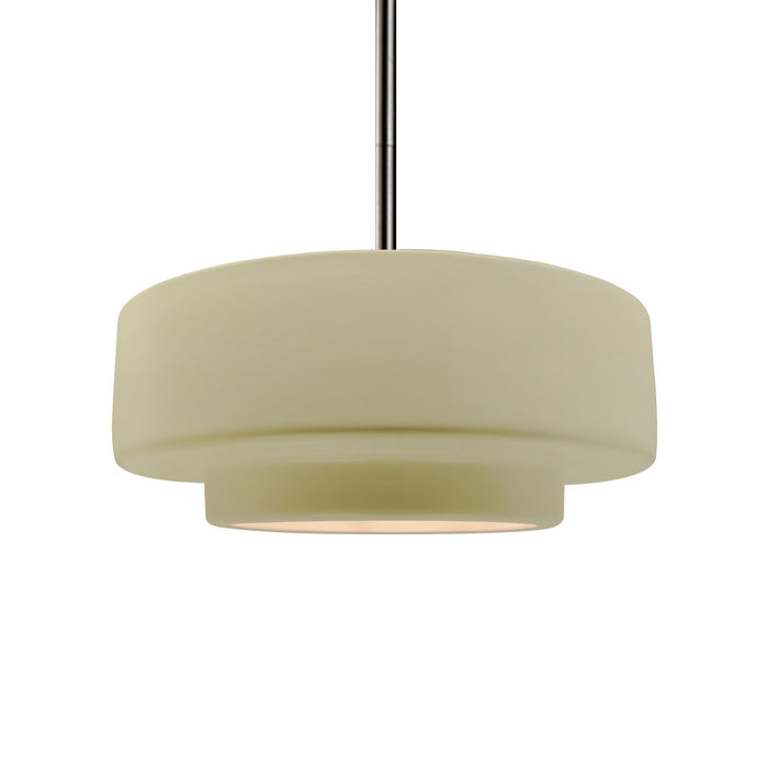 Justice Designs - CER-6543-VAN-NCKL-RIGID - One Light Pendant - Radiance - Vanilla (Gloss)