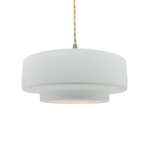 Radiance One Light Pendant Gloss White (outside and inside of fixture)