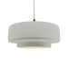 Justice Designs - CER-6545-BIS-MBLK-BEIG-TWST - One Light Pendant - Radiance - Bisque