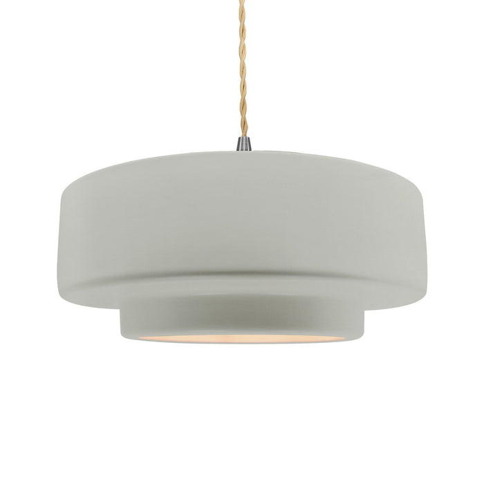 Justice Designs - CER-6545-BIS-NCKL-BEIG-TWST - One Light Pendant - Radiance - Bisque