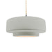 Justice Designs - CER-6545-BIS-NCKL-BEIG-TWST - One Light Pendant - Radiance - Bisque