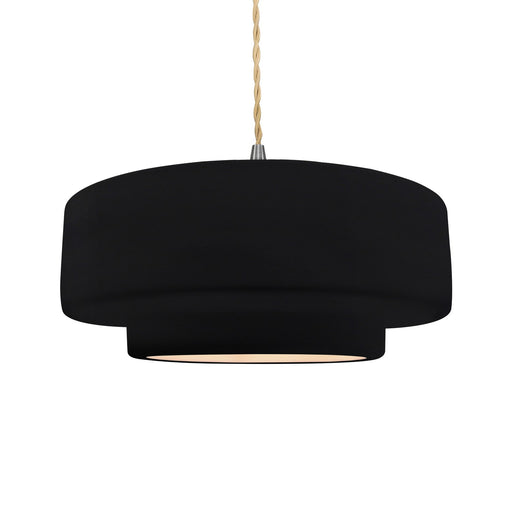 Radiance One Light Pendant Gloss Black w/ Matte White