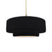 Justice Designs - CER-6545-BLK-BRSS-BEIG-TWST - One Light Pendant - Radiance - Gloss Black