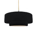 Justice Designs - CER-6545-BLK-NCKL-BEIG-TWST - One Light Pendant - Radiance - Gloss Black