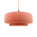 Justice Designs - CER-6545-BSH-MBLK-BEIG-TWST - One Light Pendant - Radiance - Gloss Blush