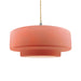 Justice Designs - CER-6545-BSH-NCKL-BEIG-TWST - One Light Pendant - Radiance - Gloss Blush