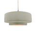 Justice Designs - CER-6545-CKC-BRSS-BEIG-TWST - One Light Pendant - Radiance - Celadon Green Crackle