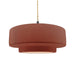 Justice Designs - CER-6545-CLAY-MBLK-BEIG-TWST - One Light Pendant - Radiance - Canyon Clay