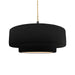 Justice Designs - CER-6545-CRB-MBLK-BEIG-TWST - One Light Pendant - Radiance - Carbon - Matte Black
