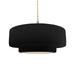 Justice Designs - CER-6545-CRB-NCKL-BEIG-TWST - One Light Pendant - Radiance - Carbon - Matte Black