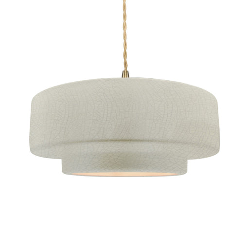 Radiance One Light Pendant White Crackle