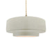 Justice Designs - CER-6545-CRK-BRSS-BEIG-TWST - One Light Pendant - Radiance - White Crackle