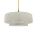 Justice Designs - CER-6545-CRK-MBLK-BEIG-TWST - One Light Pendant - Radiance - White Crackle