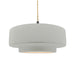 Justice Designs - CER-6545-MAT-MBLK-BEIG-TWST - One Light Pendant - Radiance - Matte White