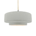 Justice Designs - CER-6545-MAT-NCKL-BEIG-TWST - One Light Pendant - Radiance - Matte White