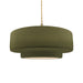 Justice Designs - CER-6545-MGRN-BRSS-BEIG-TWST - One Light Pendant - Radiance - Matte Green
