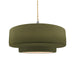 Justice Designs - CER-6545-MGRN-NCKL-BEIG-TWST - One Light Pendant - Radiance - Matte Green