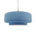 Justice Designs - CER-6545-SKBL-BRSS-BEIG-TWST - One Light Pendant - Radiance - Sky Blue