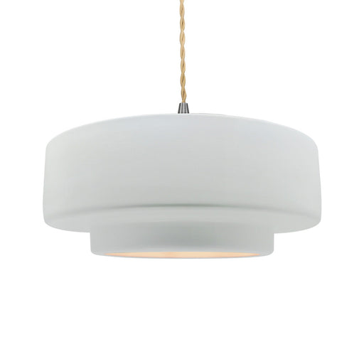 Radiance One Light Pendant Gloss White (outside and inside of fixture)