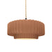 Justice Designs - CER-6553-ADOB-MBLK-BEIG-TWST - One Light Pendant - Radiance - Adobe