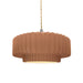Justice Designs - CER-6553-ADOB-NCKL-BEIG-TWST - One Light Pendant - Radiance - Adobe