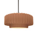 Justice Designs - CER-6553-ADOB-NCKL-RIGID - One Light Pendant - Radiance - Adobe