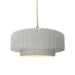 Justice Designs - CER-6553-BIS-BRSS-BEIG-TWST - One Light Pendant - Radiance - Bisque