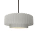 Justice Designs - CER-6553-BIS-NCKL-RIGID - One Light Pendant - Radiance - Bisque