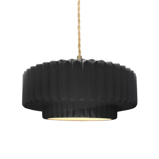 Radiance One Light Pendant Gloss Black w/ Matte White