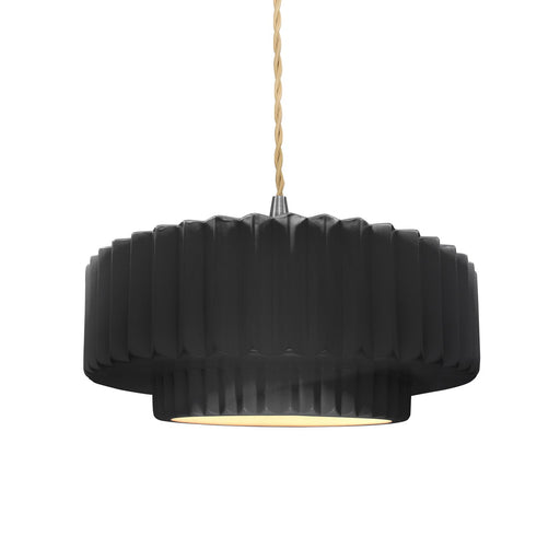 Radiance One Light Pendant Gloss Black w/ Matte White