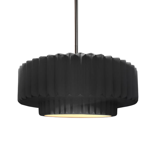 Radiance One Light Pendant Gloss Black w/ Matte White