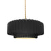 Justice Designs - CER-6553-BLK-BRSS-BEIG-TWST - One Light Pendant - Radiance - Gloss Black