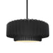 Justice Designs - CER-6553-BLK-MBLK-RIGID - One Light Pendant - Radiance - Gloss Black