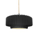 Justice Designs - CER-6553-BLK-NCKL-BEIG-TWST - One Light Pendant - Radiance - Gloss Black
