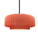 Justice Designs - CER-6553-BSH-MBLK-RIGID - One Light Pendant - Radiance - Gloss Blush