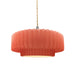 Justice Designs - CER-6553-BSH-NCKL-BEIG-TWST - One Light Pendant - Radiance - Gloss Blush