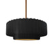 Justice Designs - CER-6553-CBGD-BRSS-RIGID - One Light Pendant - Radiance - Carbon Matte Black w/ Champagne Gold