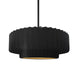 Justice Designs - CER-6553-CBGD-MBLK-RIGID - One Light Pendant - Radiance - Carbon Matte Black w/ Champagne Gold