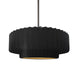 Justice Designs - CER-6553-CBGD-NCKL-RIGID - One Light Pendant - Radiance - Carbon Matte Black w/ Champagne Gold