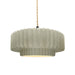 Justice Designs - CER-6553-CKC-MBLK-BEIG-TWST - One Light Pendant - Radiance - Celadon Green Crackle