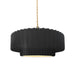 Justice Designs - CER-6553-CRB-BRSS-BEIG-TWST - One Light Pendant - Radiance - Carbon - Matte Black