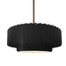 Justice Designs - CER-6553-CRB-BRSS-RIGID - One Light Pendant - Radiance - Carbon - Matte Black