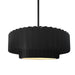 Justice Designs - CER-6553-CRB-MBLK-RIGID - One Light Pendant - Radiance - Carbon - Matte Black