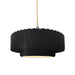 Justice Designs - CER-6553-CRB-NCKL-BEIG-TWST - One Light Pendant - Radiance - Carbon - Matte Black