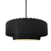Justice Designs - CER-6553-CRB-NCKL-RIGID - One Light Pendant - Radiance - Carbon - Matte Black