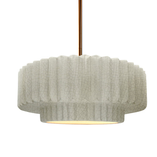 Radiance One Light Pendant White Crackle